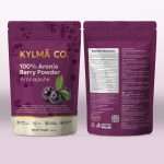 Kylmä Co. aronia berry powder (Aronia melanocarpa), air-dried, deep inky purple, 100g, Finland